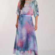 Chiffon Blouse And Matching Skirt Set 818