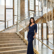 Long Stretch Scuba Gown 808