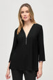 V-neck Relaxed Fit with Zipper Neckline 860