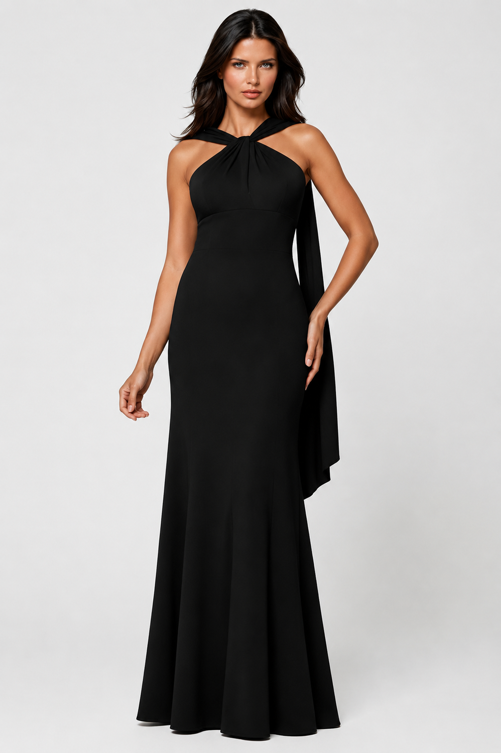 Maxi Halter Neck Gown 853