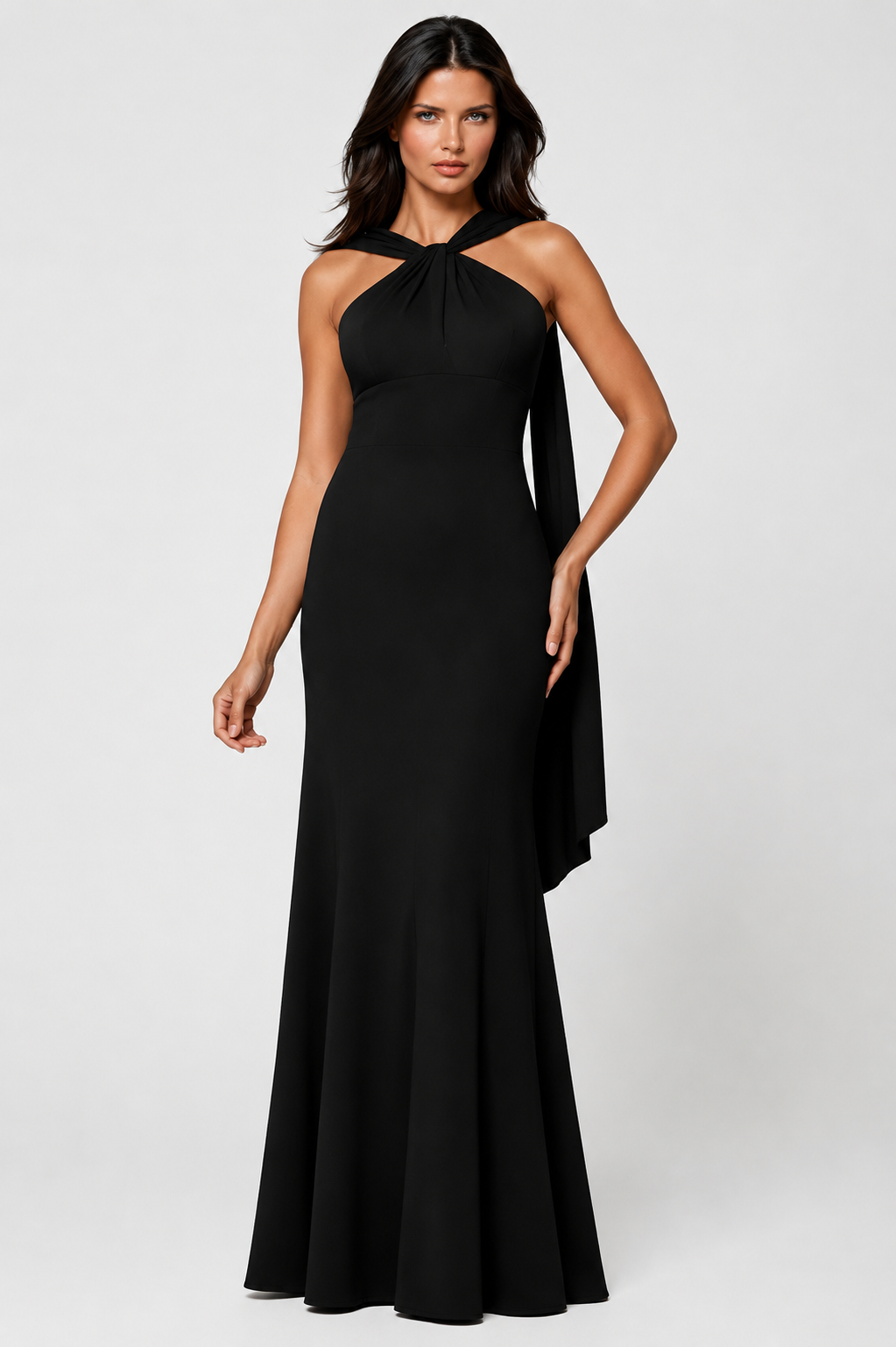 Maxi Halter Neck Gown 853