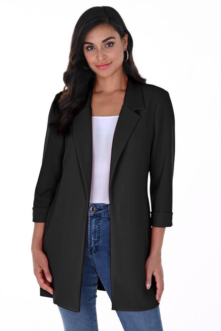 Long-line Open Blazer Jacket