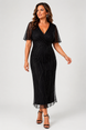 Cocktail Length Stretch Mesh Beaded Dress 850