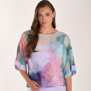 Chiffon Blouse And Matching Skirt Set 818