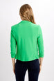 Open Blazer Collar Jacket with Ruched Sleeves 896