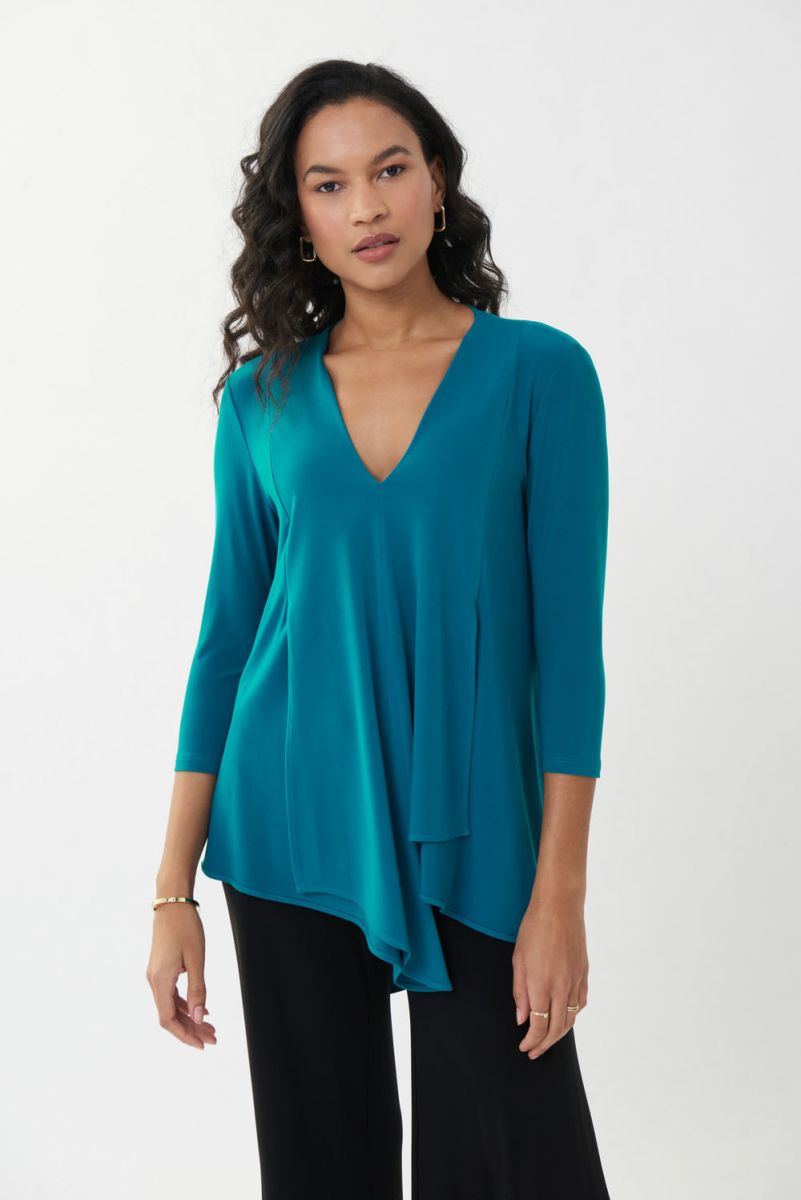 Soft Fit 3/4 Sleeve Asymmetric Tunic