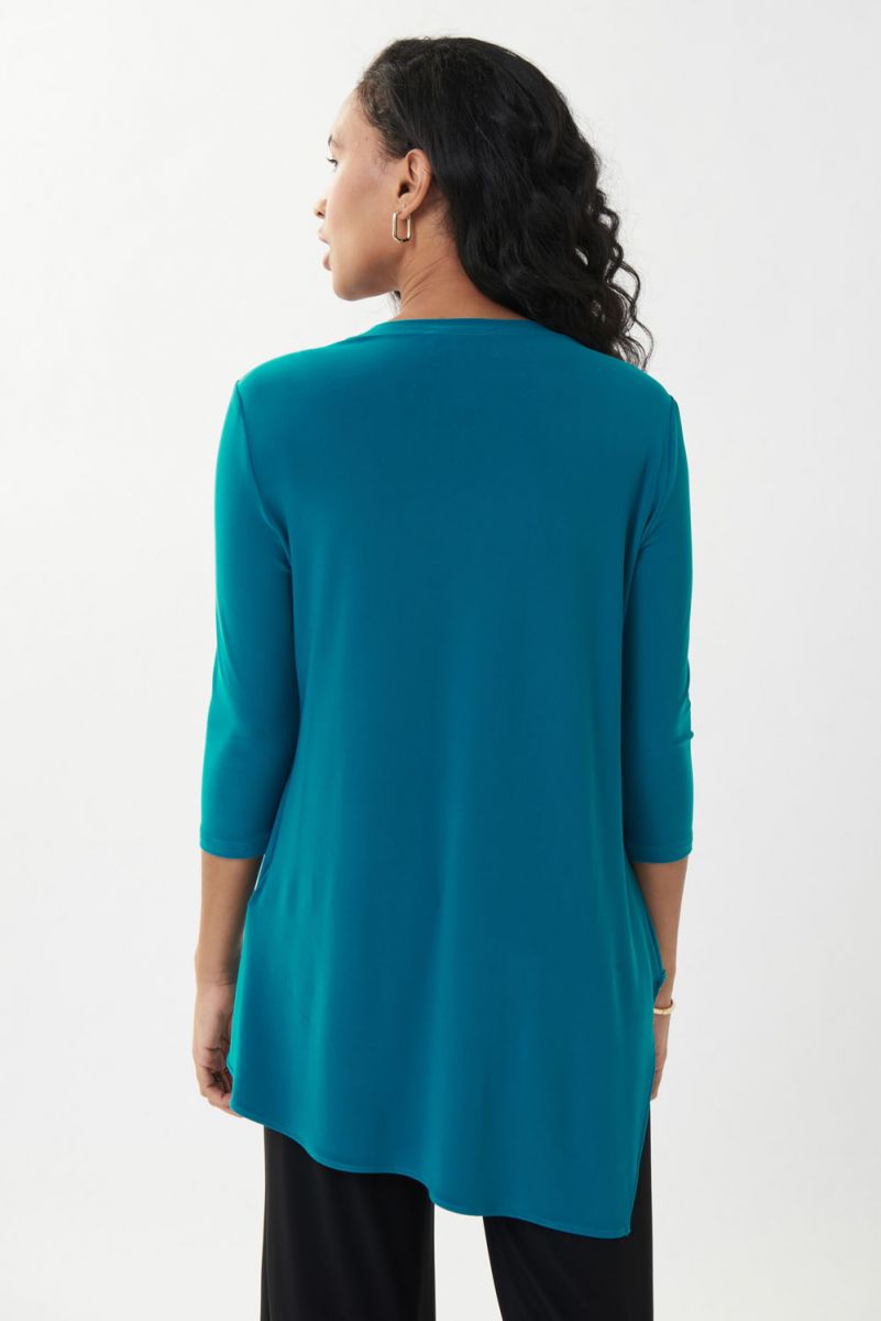 Soft Fit 3/4 Sleeve Asymmetric Tunic