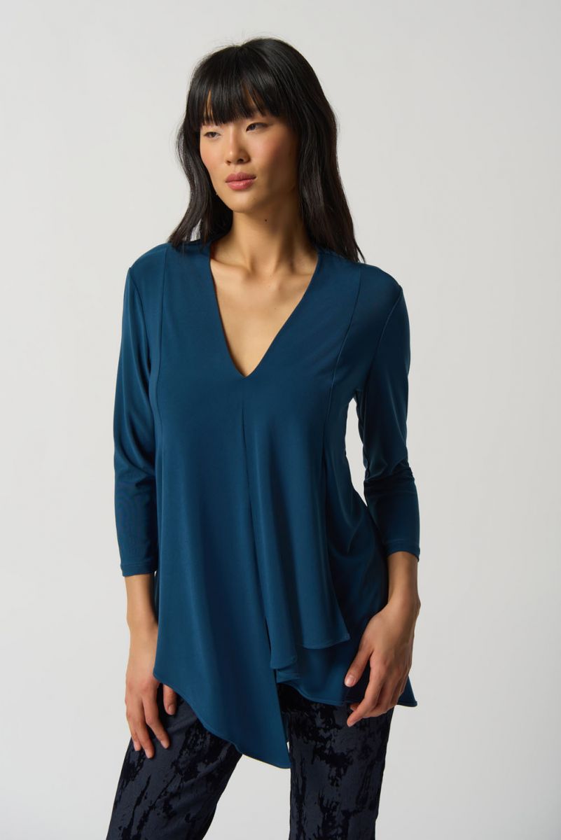 Soft Fit 3/4 Sleeve Asymmetric Tunic