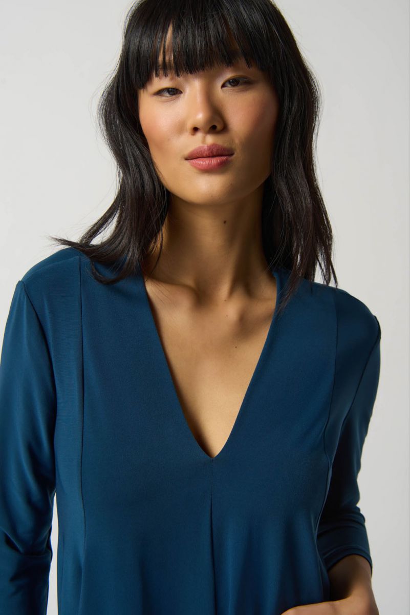 Soft Fit 3/4 Sleeve Asymmetric Tunic