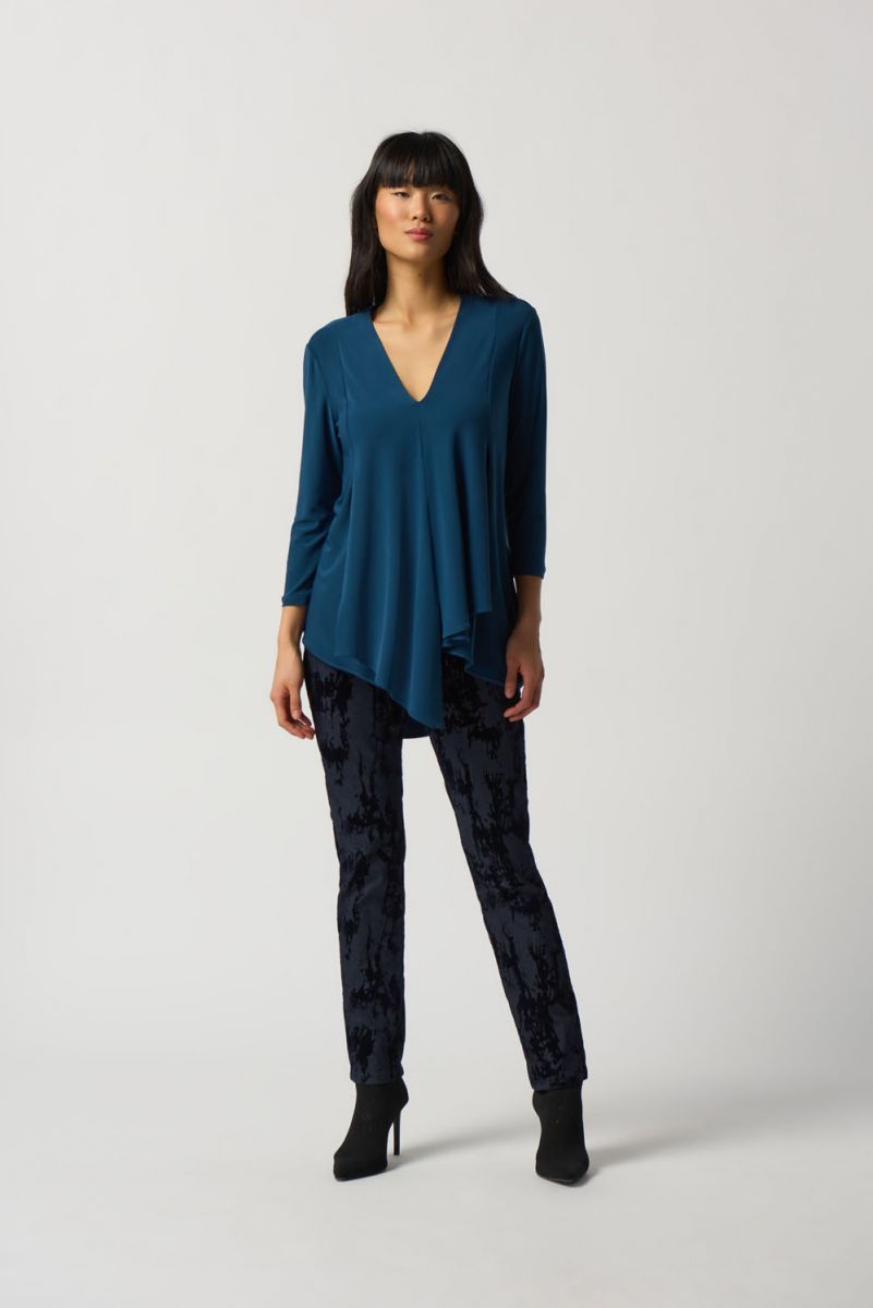 Soft Fit 3/4 Sleeve Asymmetric Tunic