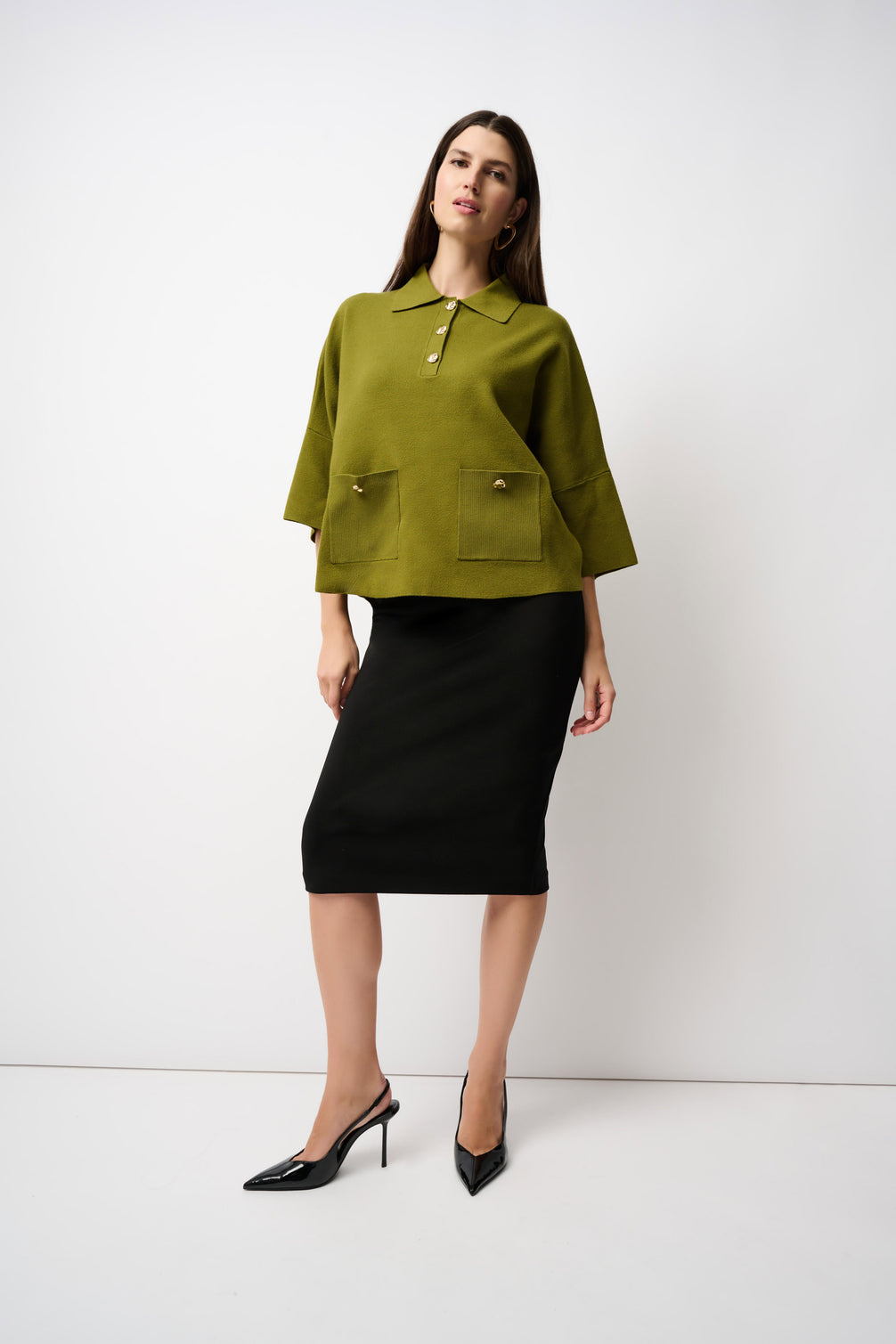 Classic Long Pencil Skirt 863