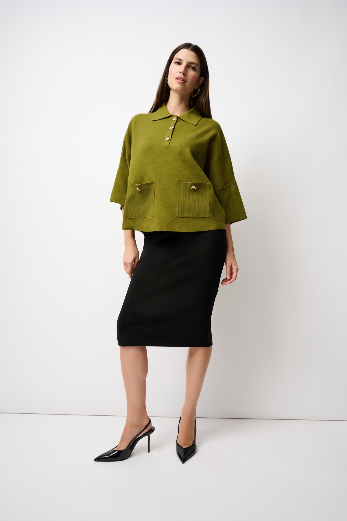 Classic Long Pencil Skirt 863