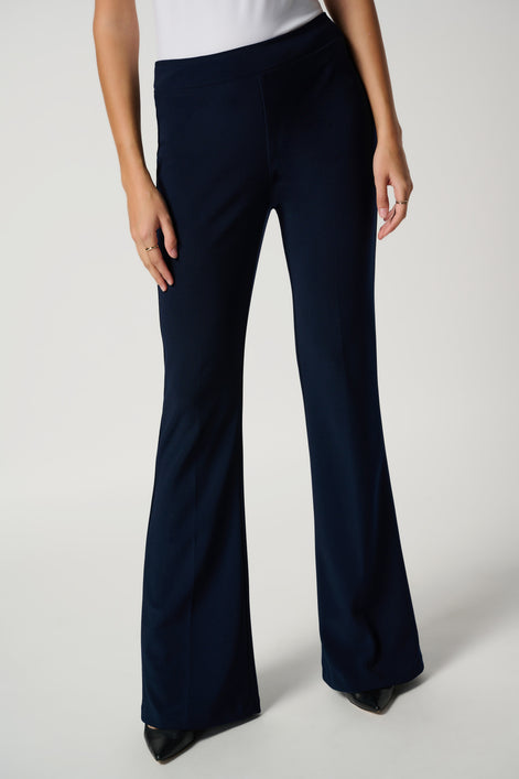 Silky Knit Flared Pull-On Pants