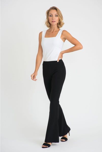Silky Knit Flared Pull-On Pants