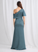 Asymmetric One Shoulder Satin Gown 9005