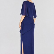 Elegant Layered Chiffon Evening Gown 857