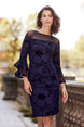 Ruffled Knee Length Bodycon Dress Style 692