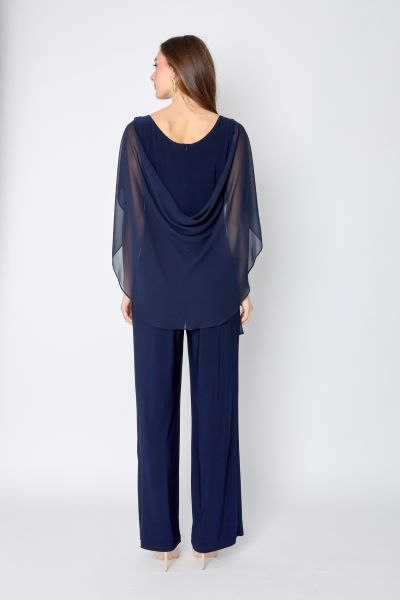 Jumpsuit with Flutter Sleeve and Diamante Detail