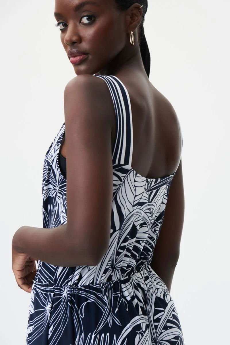 Maxi Floral Print Dress with Flare Silhouette