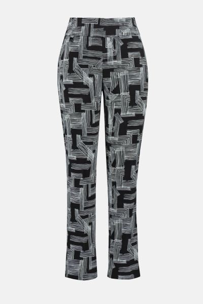 Abstract Linear Print Pants