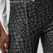 Metallic Houndstooth Pull-On Pants 910