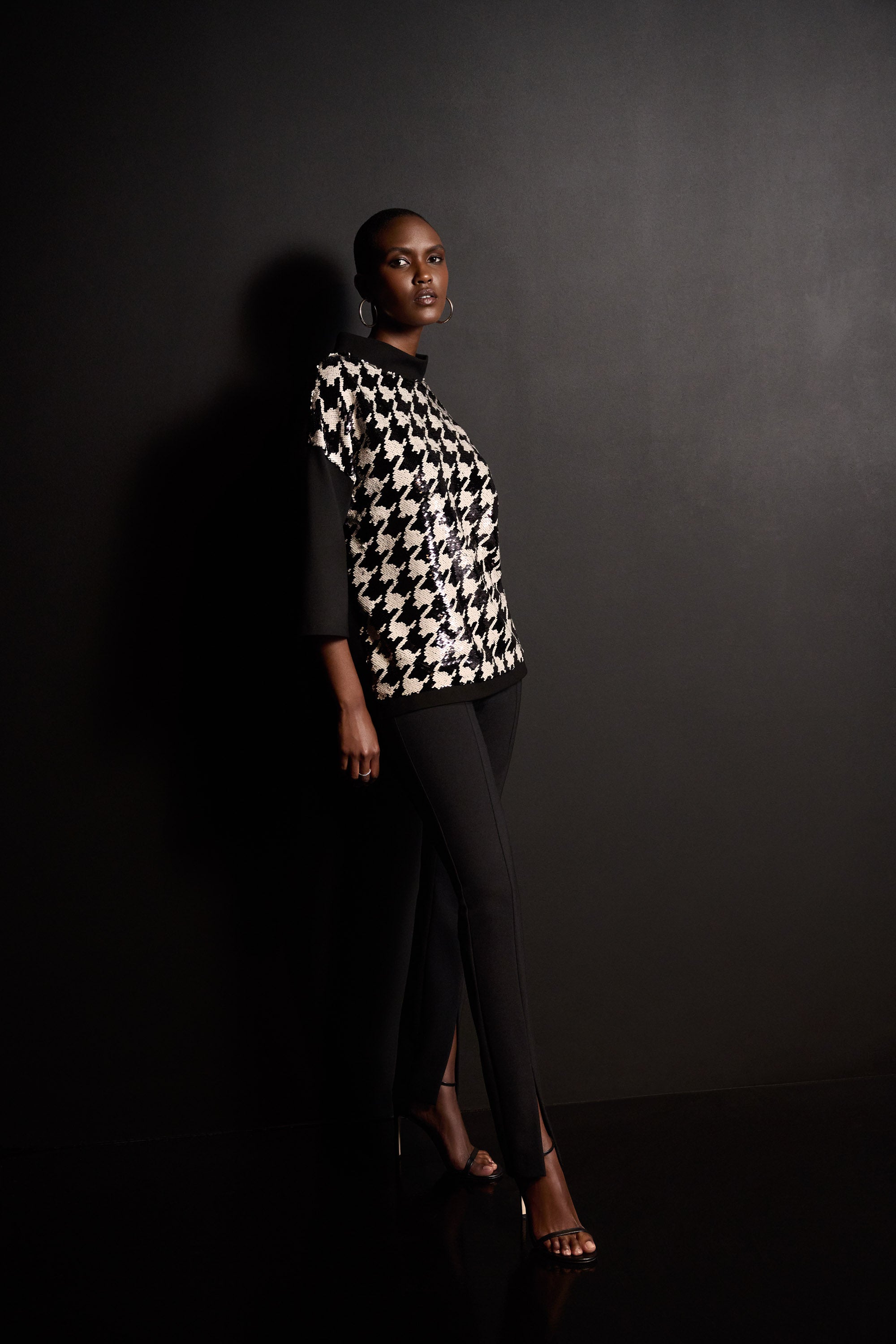 Split Hem Slim Leg Pants