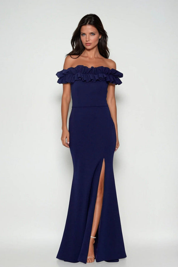Long Stretch Crepe Gown 797