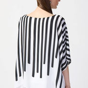 Abstract Print Poncho Top 901