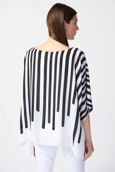 Abstract Print Poncho Top