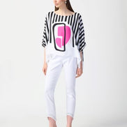 Abstract Print Poncho Top 901