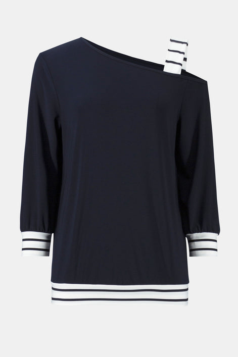 Off the Shoulder Boxy Top with 3/4 Sleeve