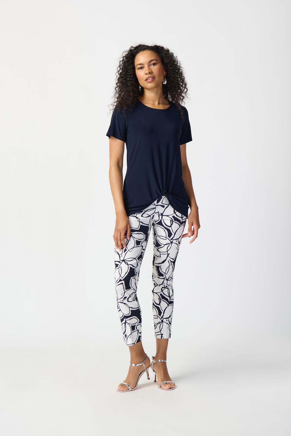 Knot Front Short Sleeve T-Shirt Top  924