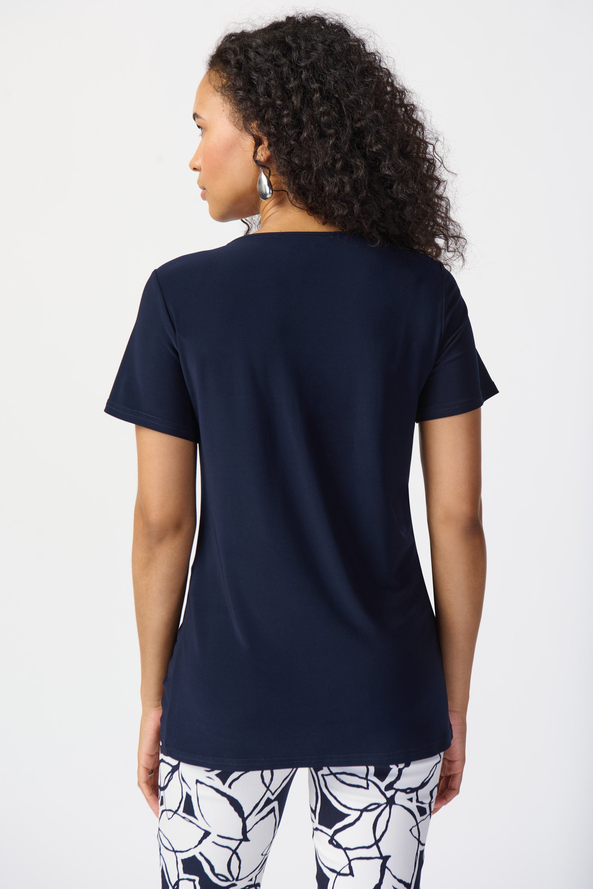 Knot Front Short Sleeve T-Shirt Top