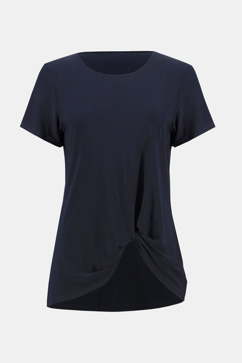 Knot Front Short Sleeve T-Shirt Top