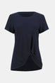 Knot Front Short Sleeve T-Shirt Top  924