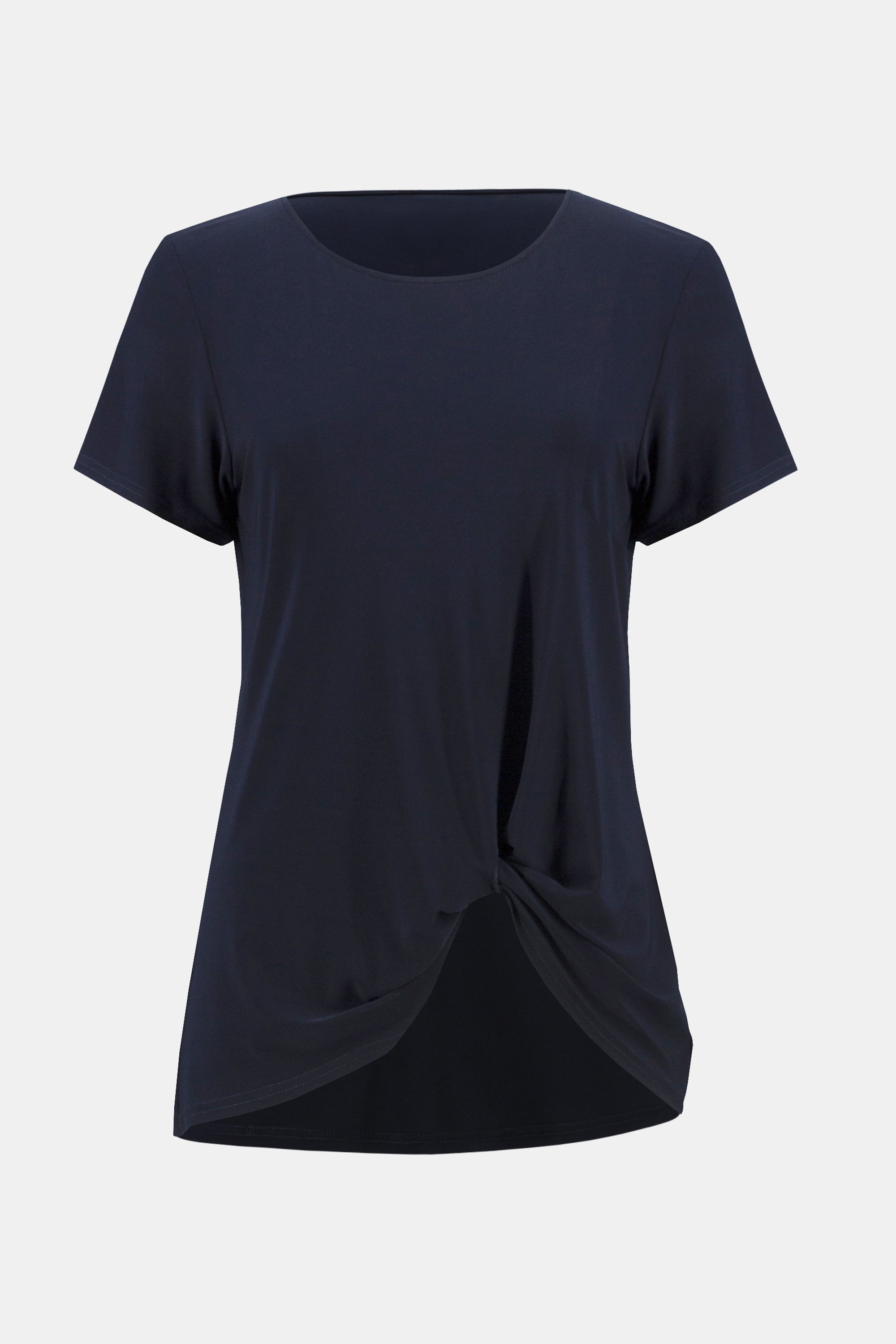 Knot Front Short Sleeve T-Shirt Top