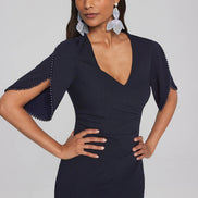 Sheath Dress with Pearl Detail 1497