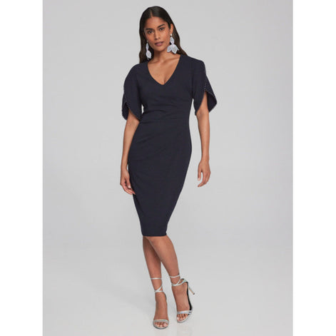 Sheath Dress with Pearl Detail