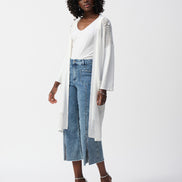 Culotte Jeans With Embellished Front Seam 688