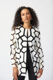 Geometric Pattern Hip-length Jacket 740