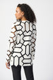 Geometric Pattern Hip-length Jacket 740