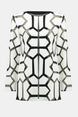 Geometric Pattern Hip-length Jacket 740