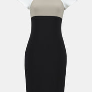 Tri Colour Cut Out Sheath Dress 1568