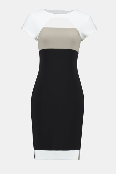 Tri Colour Cut Out Sheath Dress