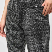 Black Tweed Kick Flare Trousers 847