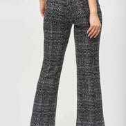 Black Tweed Kick Flare Trousers 847