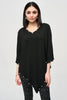 V-Neck Rivet Knit Poncho