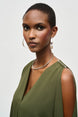 Woven Boxy Top with Dolman Sleeves 922