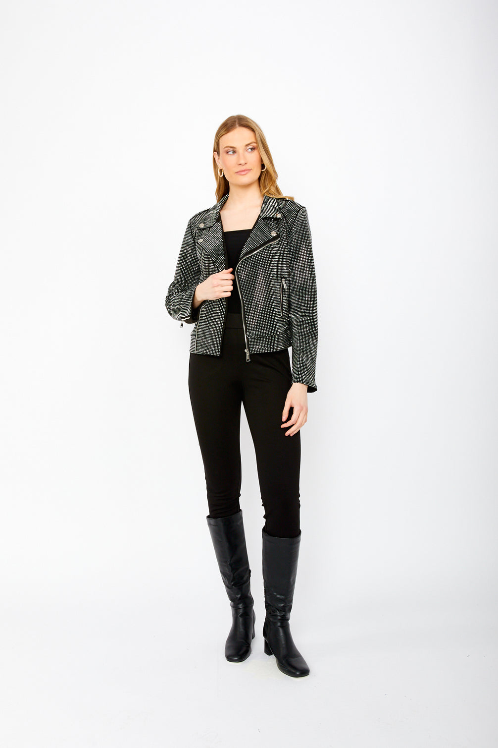 Waist Length Rhinestone Jacket 937