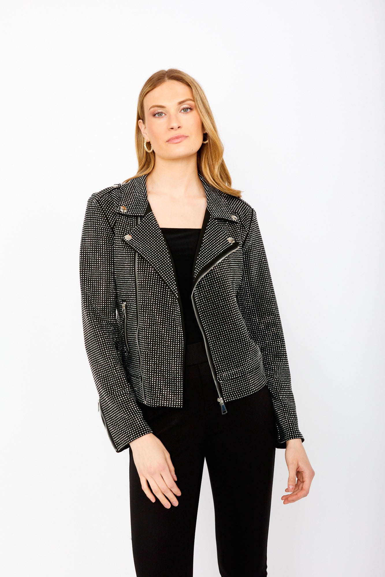 Waist Length Rhinestone Jacket